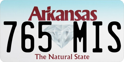 AR license plate 765MIS