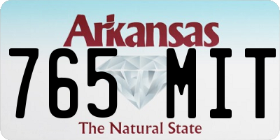 AR license plate 765MIT