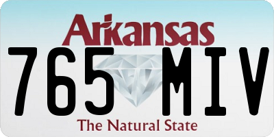 AR license plate 765MIV