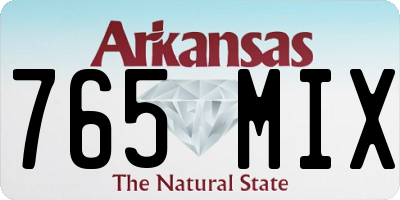 AR license plate 765MIX