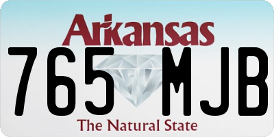 AR license plate 765MJB