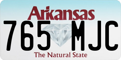 AR license plate 765MJC