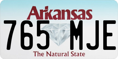 AR license plate 765MJE