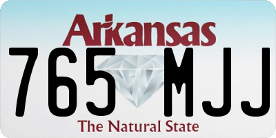 AR license plate 765MJJ