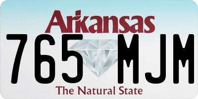 AR license plate 765MJM