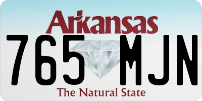 AR license plate 765MJN