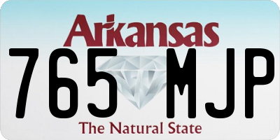 AR license plate 765MJP