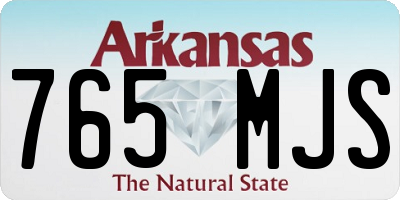 AR license plate 765MJS