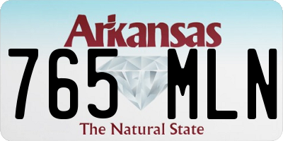 AR license plate 765MLN