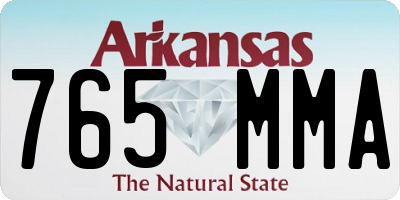 AR license plate 765MMA