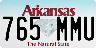 AR license plate 765MMU