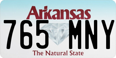 AR license plate 765MNY