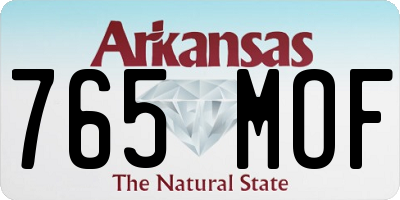 AR license plate 765MOF