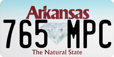 AR license plate 765MPC