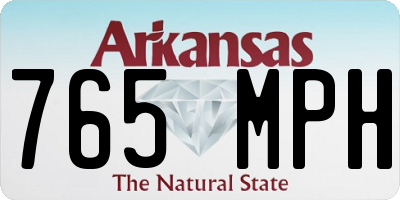 AR license plate 765MPH