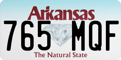 AR license plate 765MQF