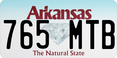 AR license plate 765MTB