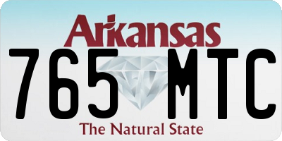 AR license plate 765MTC