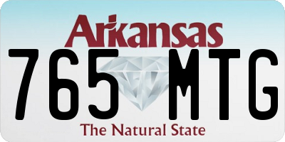 AR license plate 765MTG