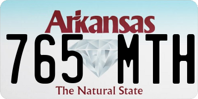 AR license plate 765MTH