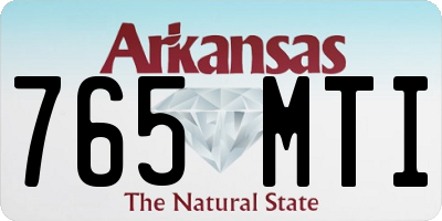 AR license plate 765MTI