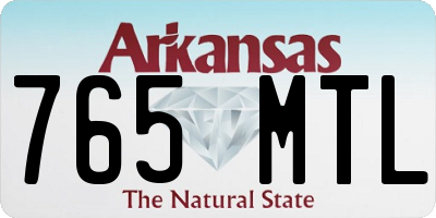 AR license plate 765MTL