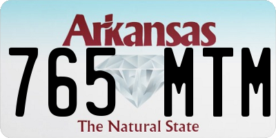 AR license plate 765MTM