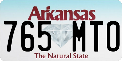 AR license plate 765MTO