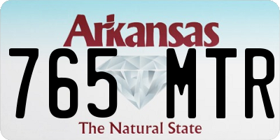 AR license plate 765MTR