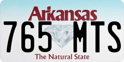 AR license plate 765MTS