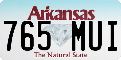 AR license plate 765MUI