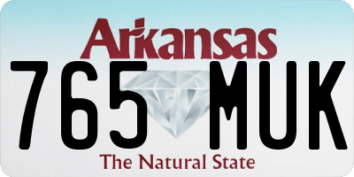 AR license plate 765MUK