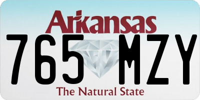 AR license plate 765MZY