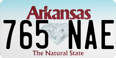 AR license plate 765NAE