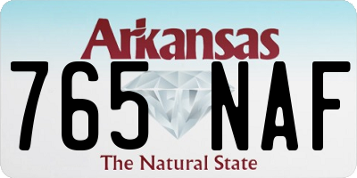 AR license plate 765NAF