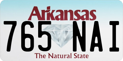 AR license plate 765NAI