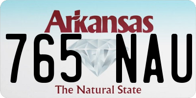 AR license plate 765NAU