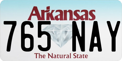 AR license plate 765NAY