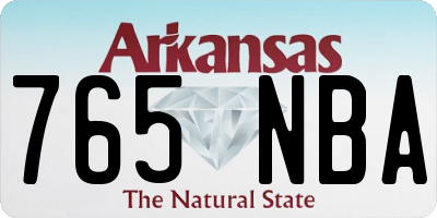 AR license plate 765NBA