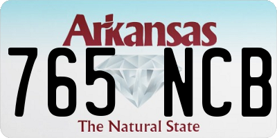 AR license plate 765NCB