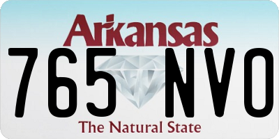 AR license plate 765NVO
