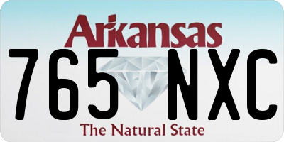 AR license plate 765NXC