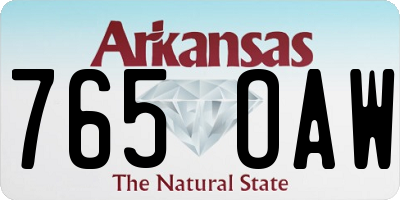 AR license plate 765OAW