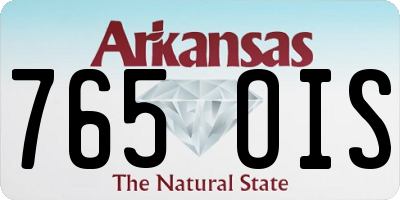 AR license plate 765OIS