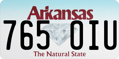 AR license plate 765OIU