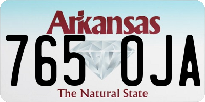AR license plate 765OJA