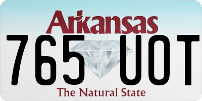 AR license plate 765UOT