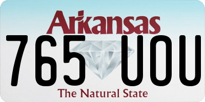 AR license plate 765UOU