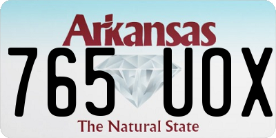 AR license plate 765UOX