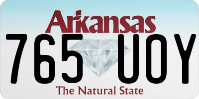 AR license plate 765UOY